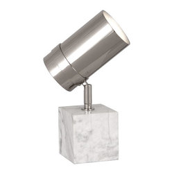 Jonathan Adler Bristol Polished Nickel Or Brass Marble Table Lamp - Table Lamps