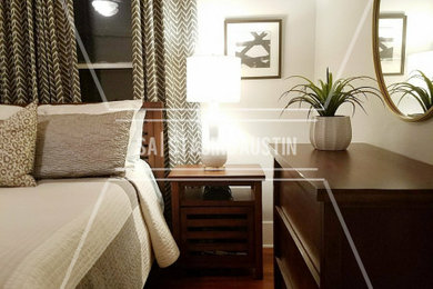 Large minimalist bedroom photo in Austin