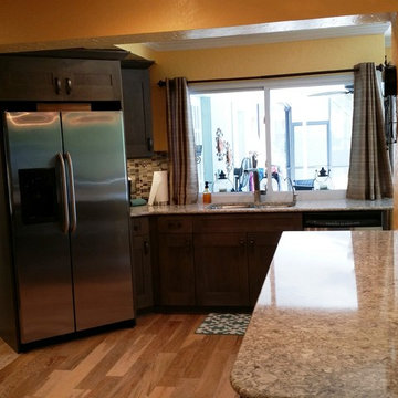 New Cabinets in Maple With Stone Grey Stain