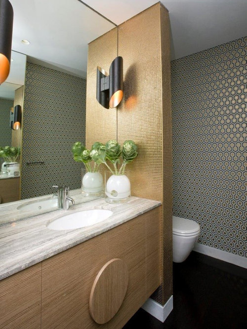 Best Midcentury Powder Room Design Ideas & Remodel Pictures Houzz