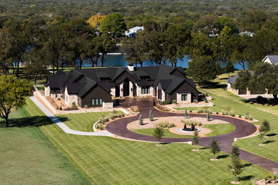 Example of a transitional exterior home design in Other