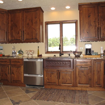 Custom Raised Panel Kitchen With Farm House Sink