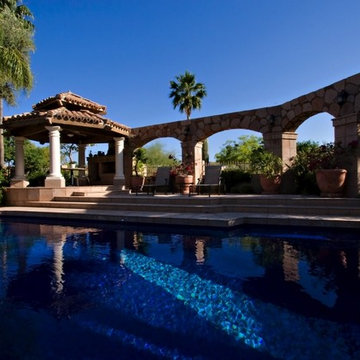 Dramatic Pool Backdrop