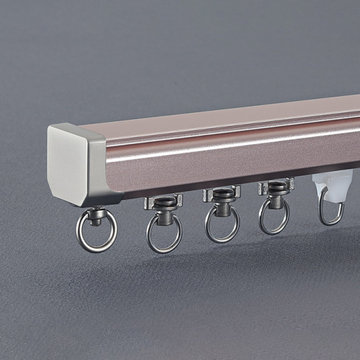 CHR35 Ivory Blue Gold Ceiling Wall Mount Curtain Tracks With Magnetic Carrier