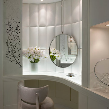 penthouse powder room - vanity area