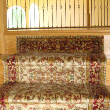 Nejad Rugs New Jersey Curved Staircase Oriental Runner Installation