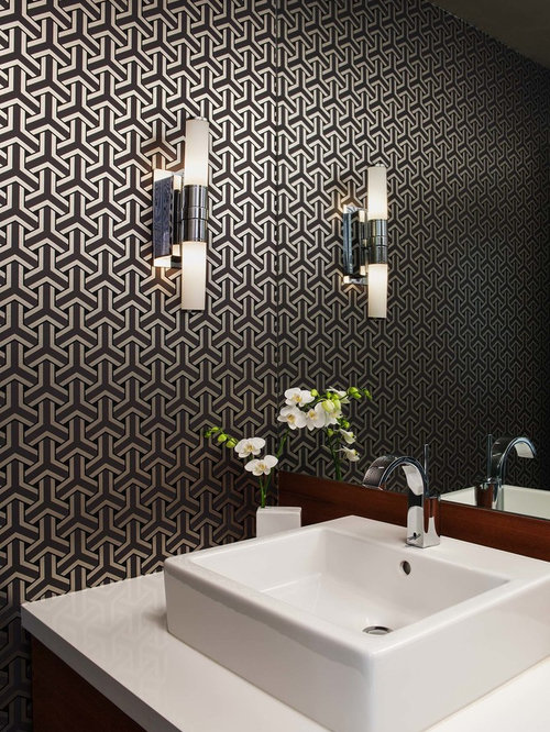 10 AllTime Favorite Midcentury Modern Powder Room Ideas & Remodeling Photos Houzz