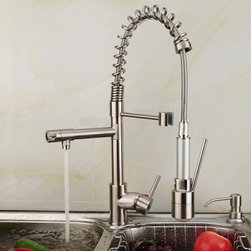Single Handle Pulldown Spray LED Faucet - Kitchen Faucets