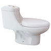 Soft-Close One Piece White Ceramic Toilet LT2T