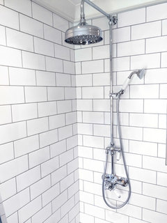 White Metro Tiles With Grey Or White Grout? | Houzz Uk