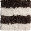 Bath Rug Polyester/Viscose/Cotton Hand Loom Woven, 36"x24", White and Gray