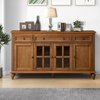 Traditional Sideboard With 3 Drawers, Acorn