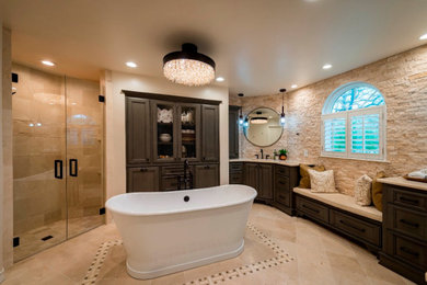 Inspiration for a large transitional bathroom remodel in Austin