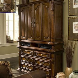 AICO Furniture - Sedgewicke Media Cabinet - 35000TV3P-37-CLOSEOUT - Fabric