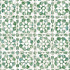 Izeda Green Floral Tile Wallpaper Bolt