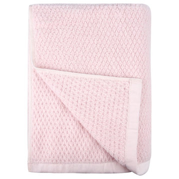 Everplush Diamond Jacquard Bath Sheet, Pale Pink
