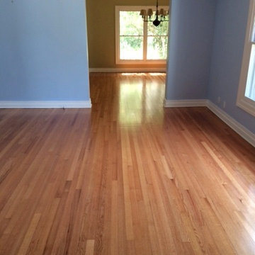 Sand and Finish Red Oak Floors Semi-Gloss