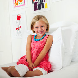 Solid White Pillow Sham with Trim - Kids Bedding