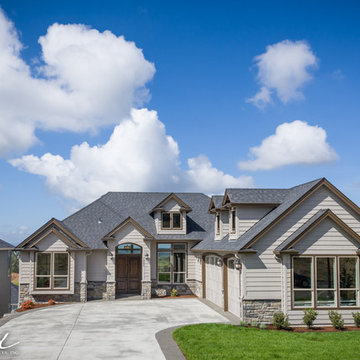 Front Elevation - The Overlook - Cascade Craftsman on Prune Hill