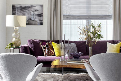 Inspiration for a modern living room remodel in New York