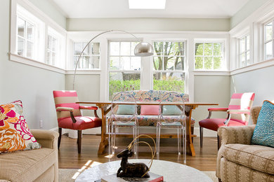 Design ideas for an eclectic dining room in Boston.