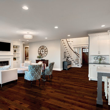 Kitchen and living room open area