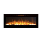 Moda Flame 60" Cynergy XL Crystal Stone Built-In Wall Mounted Electric Fireplace
