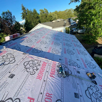 During roof project in Tacoma, WA
