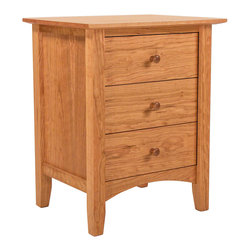 American Shaker 3-Drawer Nightstand - Nightstands And Bedside Tables