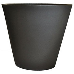 Tusco Products (#CT22BK) Cosmopolitan Planter, Short Square, Black