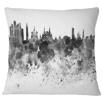 Moscow Skyline Cityscape Throw Pillow, 16"x16"