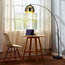 Arquer Floor Lamp, Gold and Black