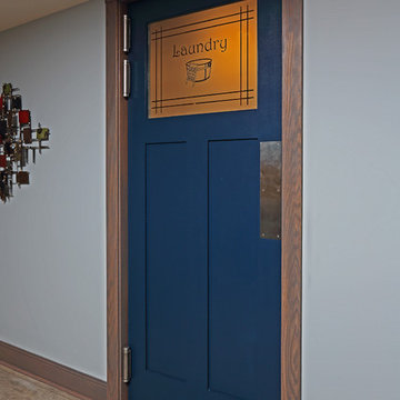 Cafe door to laundry