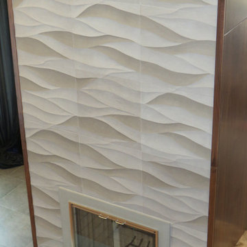 Hand Carved Stone Fireplace