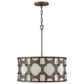 5 Light Medium Drum Chandelier in Transitional Style - 21 Inches Wide by 24