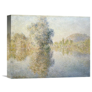 "Early Morning on the Seine at Giverny" Canvas Giclee by Claude Monet, 16"x13"