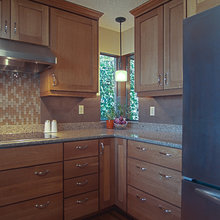 Kitchen Pale Wood Cabinets