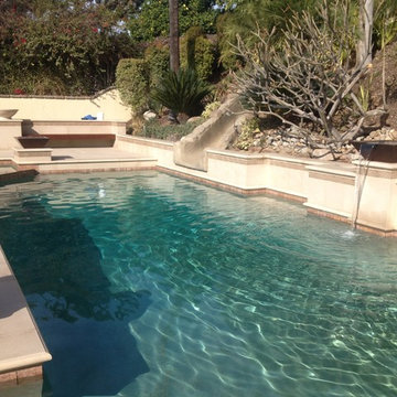 Pool and hard scape