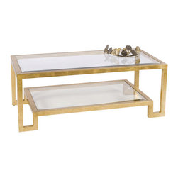worlds away - Worlds Away Winston Two Tier Coffee Table - Coffee Tables