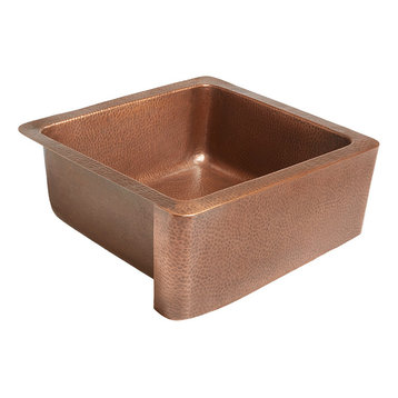 Lange 25" Farmhouse Copper Single Bowl Kitchen Sink