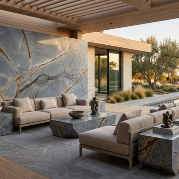 Blue Deep Quartzite Outdoor Lounge