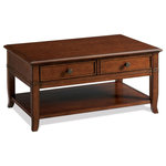 Riverside Furniture - Riverside Furniture Campbell Coffee Table - The Campbell collection is constructed of Poplar solids and Cherry veneer. Each piece is finished in a rich Burnished Cherry.