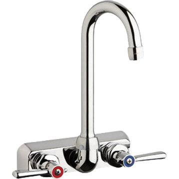 Chicago Faucets W4W-GN1AE35-369AB Hot and Cold Water Washboard Sink Faucet