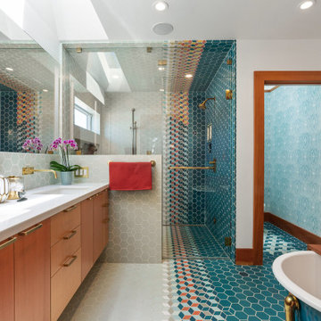Colorful Eclectic Mediterranean Remodel