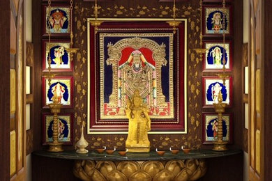 Pooja Mandir with Gold plated accessories  In Chennai