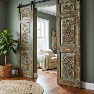 Craftsman Country Cottage & Carved Doors