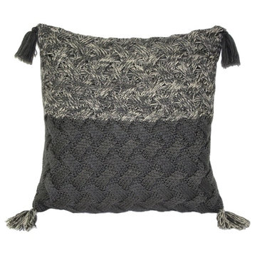 Pillow Decor, Hygge Winter Field Cross Knit Pillow