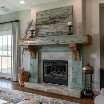 Colored Fireplace Mantels