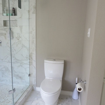 Transitional master bathroom, Austin, TX