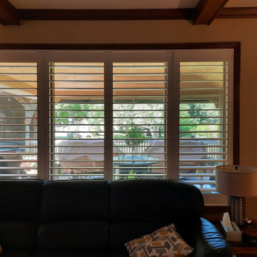 Campbellville Eclipse Ultra Satin California Shutters for Kitchen and Family Roo